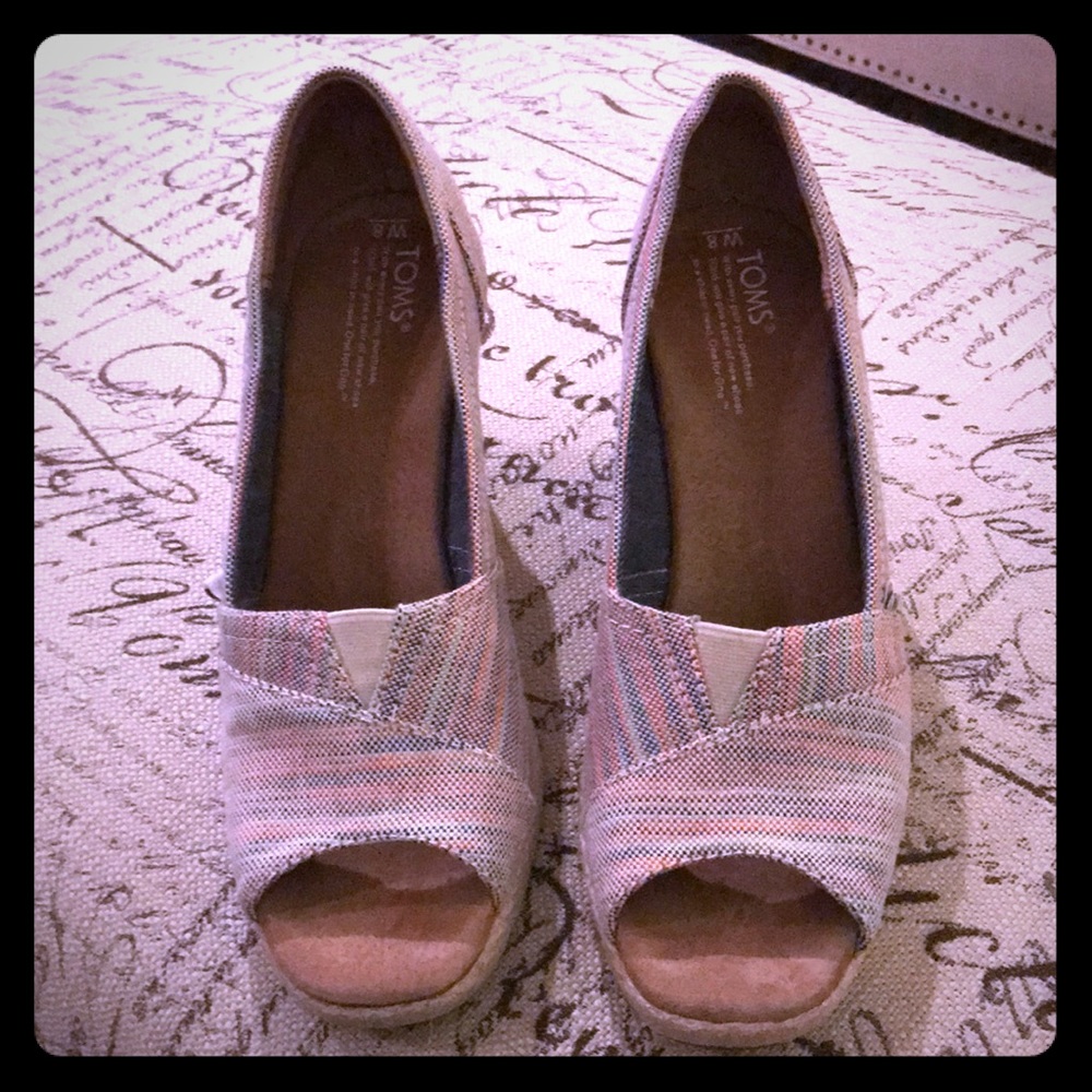 Toms Multicolor Espadrilles Size 8 EUC